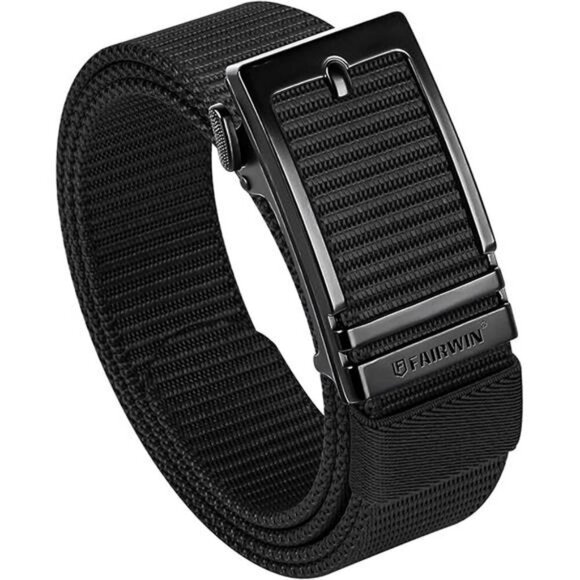 Men Nylon Ratchet Belt Adjustable Tactical Web Belt for Jeans Golf Work Pants - Picture 7 of 7